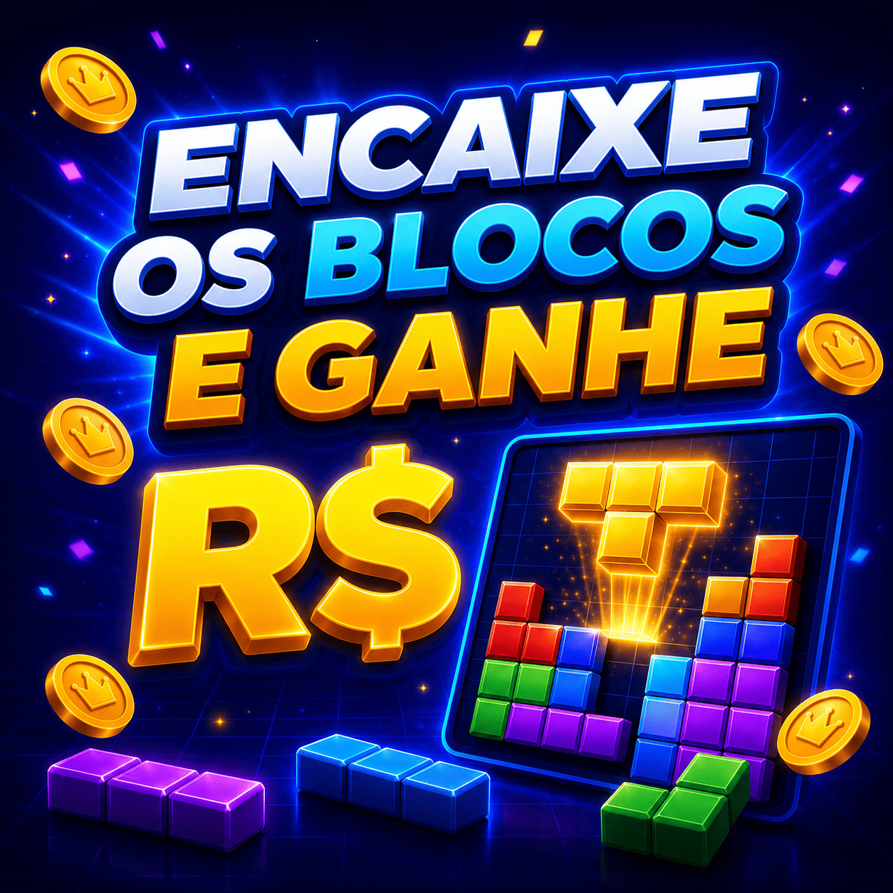 Encaixe os blocos e ganhe em dinheiro